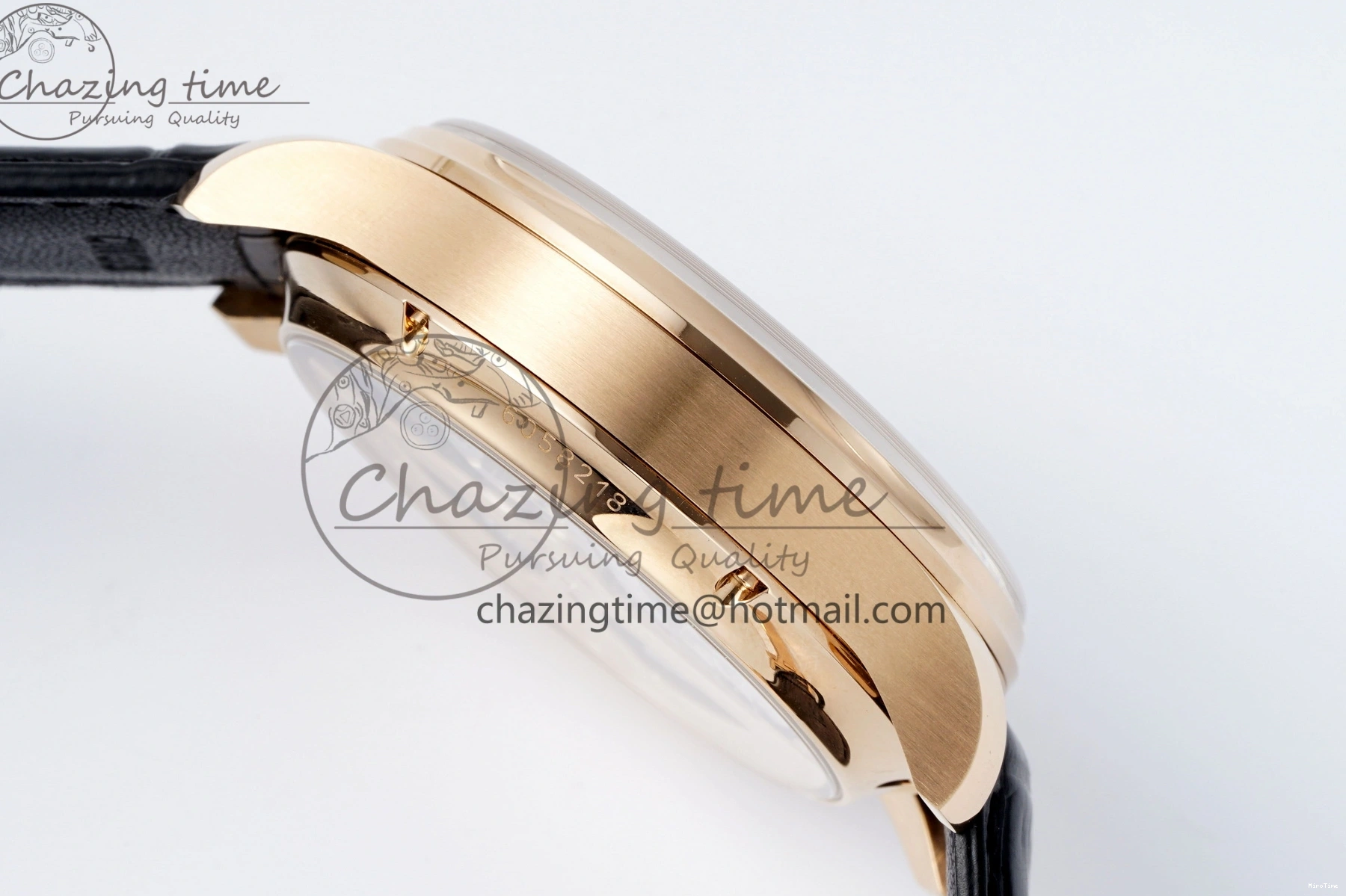 MIROTIME 1222 Portugieser Perpetual Calendar RG 5033 APSF 1:1 Best Edition White Dial on Black Leather Strap A52610 Clone TechFriendly 7043